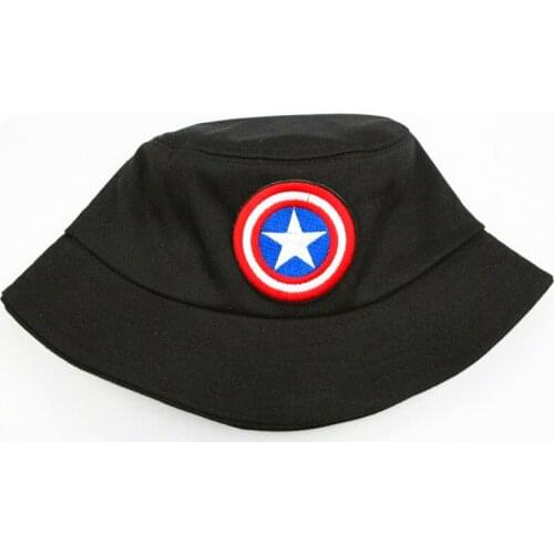 2021 Shield Embroidery Cotton Bucket Hat Fisherman Hat Outdoor Travel Hat Sun Cap Hats for Men and Women 135