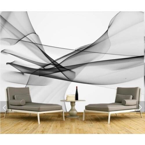 3D Abstract Water Mountain View Wall Mural Wallpaper for Living Room Wall Decor Contact Paper Murals Black Stripe Wall Paper
