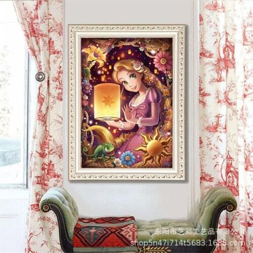 5D DIY Diamond Painting Cartoon Blond Princess Rhinestones Pictures Diamond Embroidery Sale Landscape Diamond desert