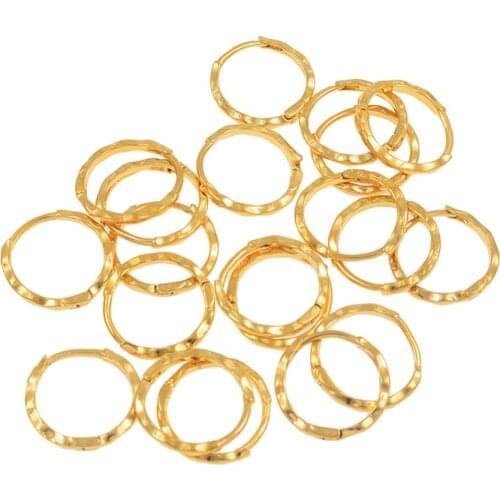 Anniyo 12pairs/Diameter 1.5CM Marshall Spring Ring Earrings Gold Color for Women Girls Kiribati Jewelry Micronesia Gifts #163306