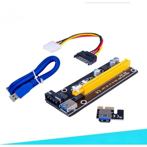 Black USB3.0 Interface PCIE Adapter Card Adapter Cable Large 4PIN Graphics Extension Cable Ver006