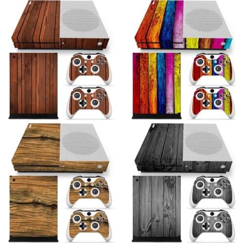 Wood design For Xbo x one s console sticker and 2 controllers sticker for X BOX ONE S vinyl sticker for x box one s pvc sticker