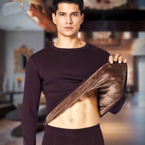 Elastic Cotton Mens Thermal Underwear Winter Turtleneck Tops Male Clothes T shirt Long Johns Man Long Sleeve Undershirt