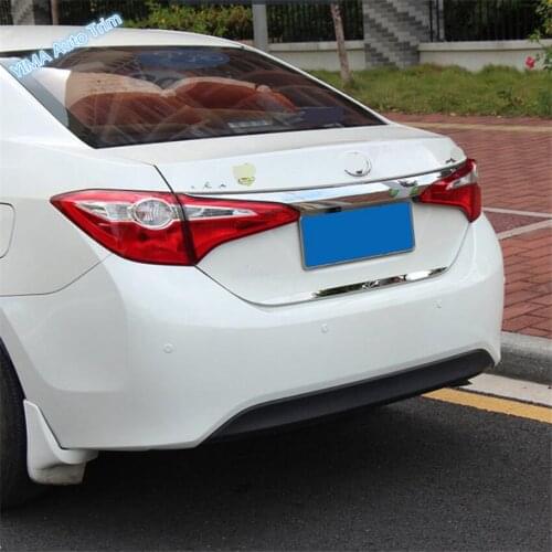Lapetus Auto Styling Rear Trunk Lid Cover Tailgate Trim Door Molding Boot Garnish Bezel Kit Fit For Toyota Corolla 2014 - 2018