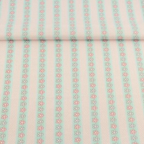 Cute Flowers and Dots Printed Children Clothes Fat Quarter 100% Cotton Fabric for Clothing Bedding Home TextilesTilda Quilting
