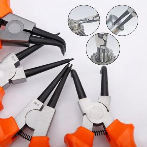 4Pcs Multifunctional Retaining Clip Snap Ring Pliers Set Multi Tools Crimp Hand Tools Internal External Snap Ring Circlip Pliers