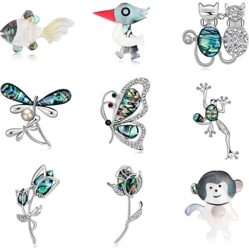 Fashion Shell High-end Brooch All-match Dinner Clothing Accessories Cat Brooch Jewelry Charm Wholesale Enamel Pin Brooch