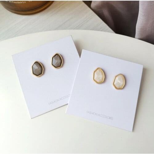 Fashion metal contracted irregular earring for women polygon stud earrings female Vintage joker stud earrings Nightclub jewelry