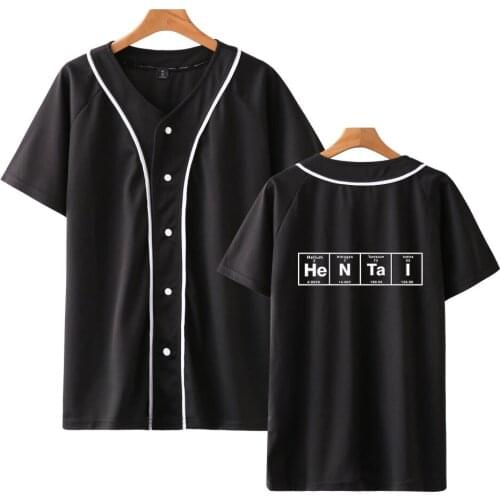 Hentai Printed Baseball T-shirts Women/Men Summer Short Sleeve Tshirt 2020 Hot Sale Casual Streetwear Clothes