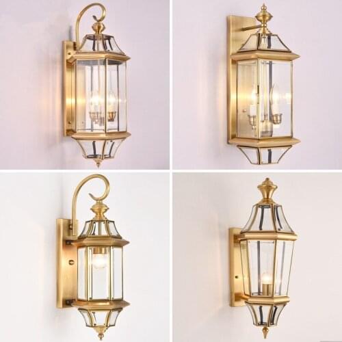 Wall lamp retro villa door post lamp outdoor waterproof insect proof courtyard lamp light luxury hotel aisle wall lamp