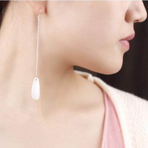 New thailand dangle earrings,women ethnic vintage tassel earrings, fashion handmade copper chains dangle earrings