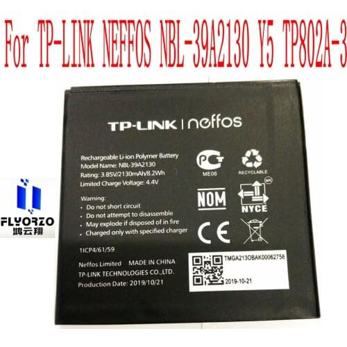 Original New High Quality 2130mAh NBL-39A2130 Battery For TP-LINK NEFFOS NBL-39A2130 Y5 TP802A-3 Mobile Phone