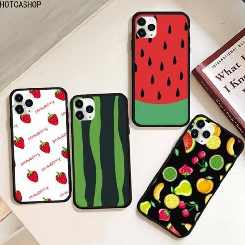 Fruit watermelon avocado strawberry Phone Case Rubber for iPhone 12 pro max mini 11 pro XS MAX 8 7 6 6S Plus X 5S SE 2020XR case