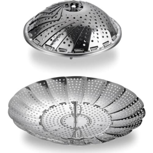 Stainless Steel Folding Dish Steam Steamer Cooker Air Fryer Multicooker Pressure Cooker Accessori Dim Sum Steamer Fruit Basket