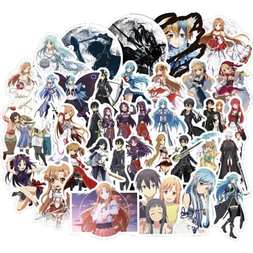 10/30/50PCS Anime Sword Art Online Stickers for Children DIY Skateboard Fridge Guitar Motorcycle Laptop Luggage Cool Stickers