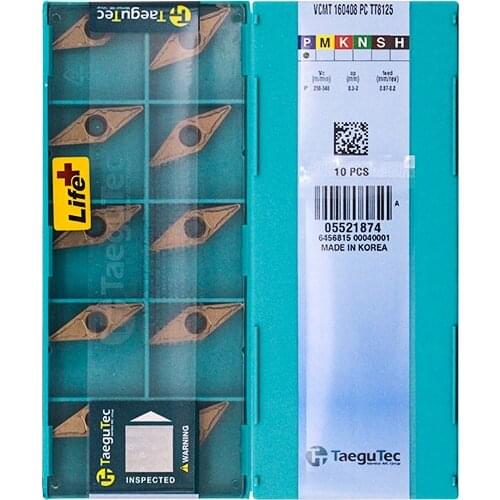 VCMT160408-PC TT8125 100% Original TAEGUTEC carbide insert with the best quality 10pcs/lot free shipping