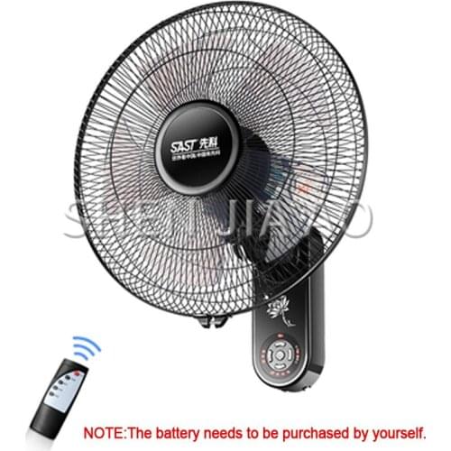 Wall-mounted electric fan Home dormitory 16-inch fan Hanging restaurant shaking head silent fan with Remote control 7.5h timing