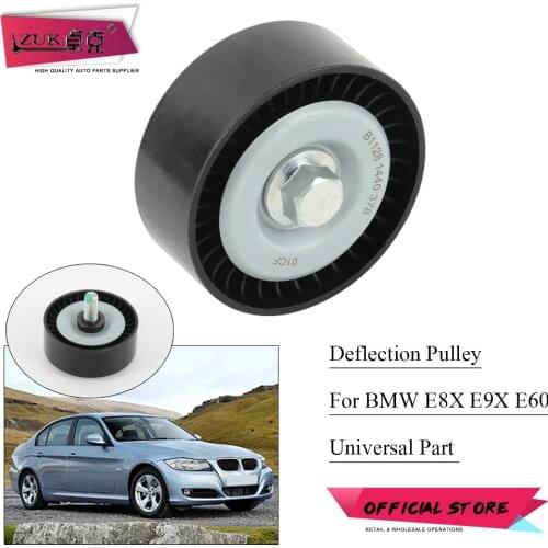 ZUK Engine Rubber V-Ribbed Belt Tensioner Pulley Deflection pulley For BMW 1/3/5 SERIES E60 E81 E82 E90 91 E92 E93 For X1 X3 Z4