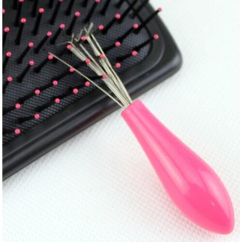 1Pc Creative New Durable Mini Comb Hair Brush Cleaner Embeded Tool Salon Home Essential Pink Hot Sale