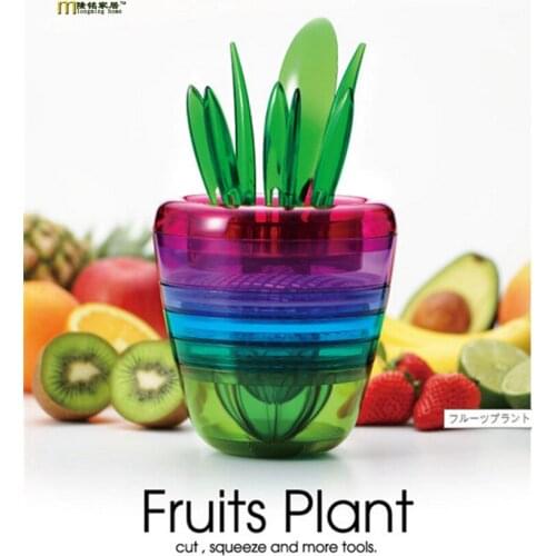 1PC Multi-functional 10 in 1 f Fruit Plant Juicer Slicer Cutter Mesh Scoop Lemon Squeezer Kitchen Tools Set OK 0374