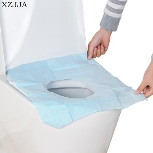 10PCS Disposable Waterproof Toilet Seat Cover Mat Travel Portable WC Accessorios Toilet Paper Pad Clean Sanitation WC Cover