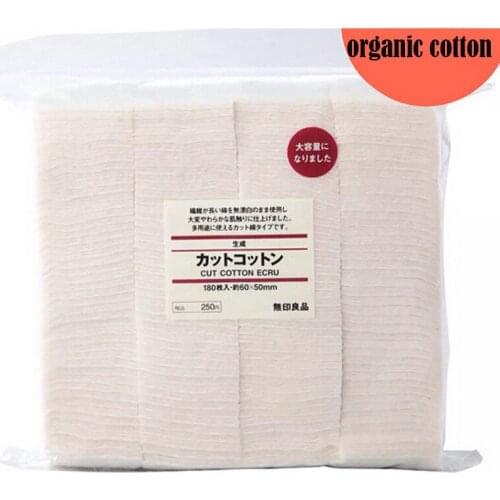 180 Sheets M U JI Make Up Remove Cotton Pad Skin care Organic Facial Cotton 60x50mm