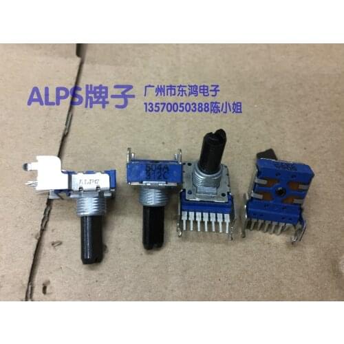 2PCS/LOT ALPS alpine RK14 type potentiometer A500K, with midpoint shaft length 18mm package, long lines of gongs, support seven