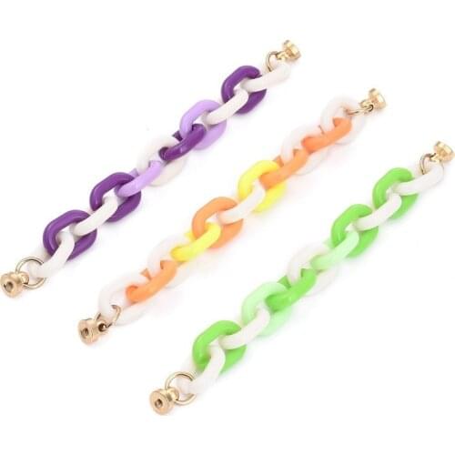 3PCS Acrylic Mixed Colorful Mobile Phone Case Chain for DIY Key Chain Phone Case Decoration Jewelry Accessories Iphone 12 Pro