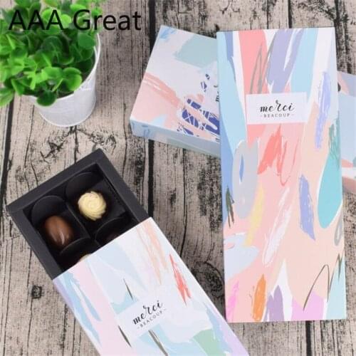 50Pcs/Lot Rectangular Drawer Box Gift Box Customized Card Paper Pull Out Box Christmas Chocolate Wedding Party Decorations Gifts