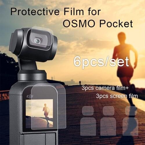 6pc/Lot DJI OSMO Pocket Screen Film Camera Lens Protective Film for DJI OSMO Pocket Gimbal Camera Accessories
