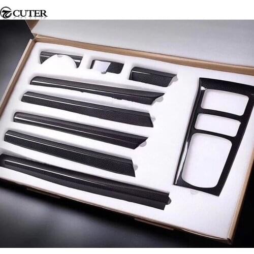 958 Carbon Fiber plain weave interior Door handle cover Dashboard cover car body kit for Porsche Cayenne 958 11-17