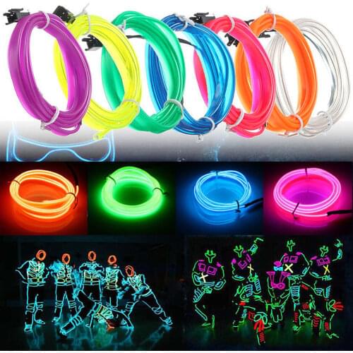 Car Strip Line Light Car Interior Lighting Auto Door Light USB LED Wire Rope Line Flexible Neon Light Atmosphere Decorative Lamp