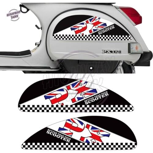 Motorcycle Side Panel Stickers Case for Vespa PX T5 Scooter-5
