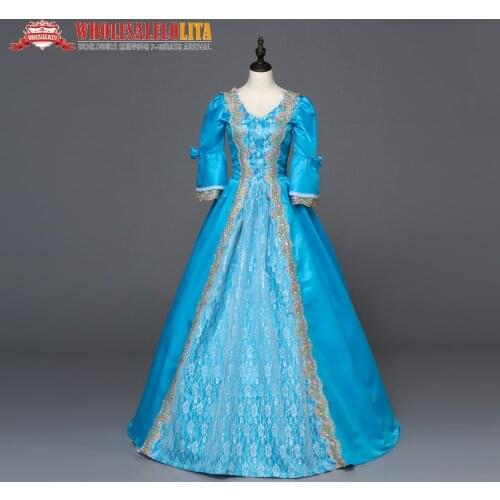 Top Sale Victorian Civil War Gothic Period Steampunk Theater Masquerade Ball Gown Rococo Cosplay Lace-Up Costumes