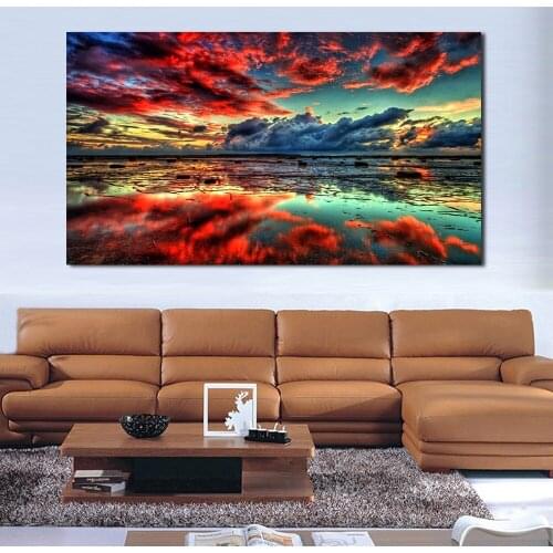 JQHYART Wall Pictures For Living Room Color Cloud Landscape Painting Painting Canvas Art Posters And Prints Home Decor No Frame