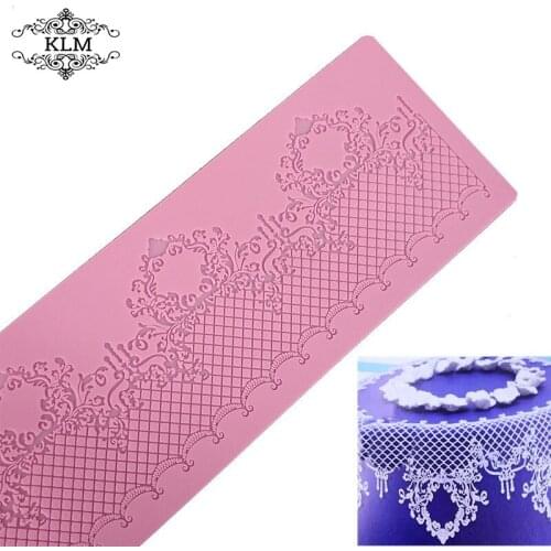 KLM-C0016 Cake decorated chocolate mold Classic lace silicone mold