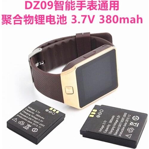 Large capacity 3.7V polymer lithium battery, DZ09 smart watch, mobile lithium battery, 380mah