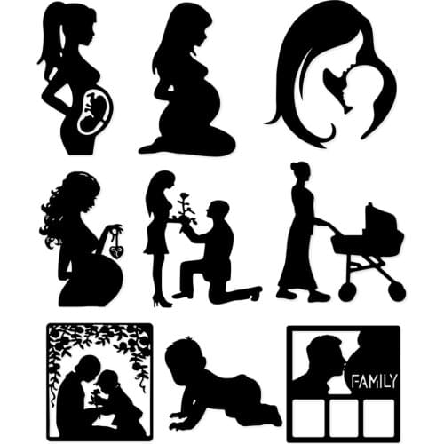 Mother' day Metal Cutting Dies for DIY Scrapbooking Album Paper Cards Decorative Crafts Embossing Die Cuts