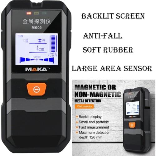 MAKA MK09 Digital Wall Metal Scanner Metal Detector Multifunction Professional Wall Detector Metal Cutter Machine Max Cutting
