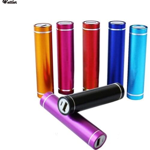 Mini 18650 Battery Bank Power BackAluminum Cylindrical Cellphone 18650 Battery Backup Charger USB DIY Battery Charger 3000mah