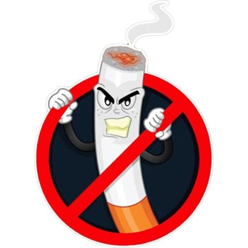 S50294# 13CM/15CM/17CM Personality PVC Decal Warning Sign No Smoking V3 Car Sticker on Motorcycle Laptop Decorative Accessories