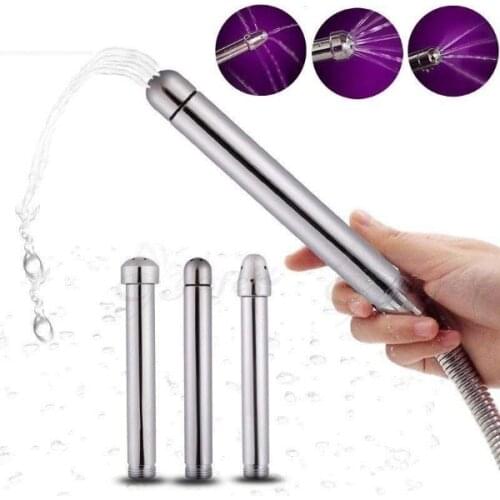 3 Styles Head Stainless Steel Bidet Faucets Rushed Anal Douche Shower Cleaning Enemator Enema Metal Anal Cleaner Butt Plugs Tap