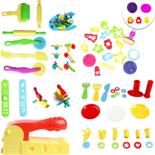 2018 New 1Set Kids Plastic Mixed Plasticine Clay Dough Cutters Moulds Childrens Modelling Tool Baby Kids Child Gifts