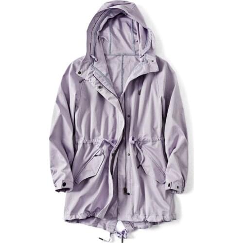 Spring and autumn new outdoor sports female candy color windproof rain long snowsuit windbreaker