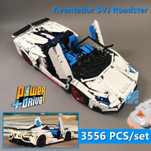 New MOC Technic Vehicle Series Aventador SVJ Roadster fit MOC-17698 kits Building Blocks Bricks Model DIY Children Toys Gifts