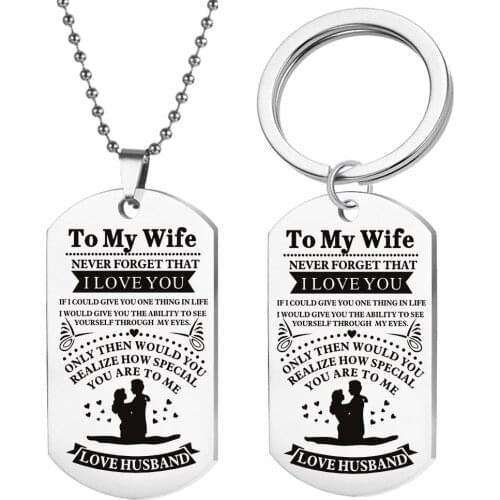 New hot sale Valentines Day jewelry stainless steel tag necklace TOmy wifi letters military pendant pendant