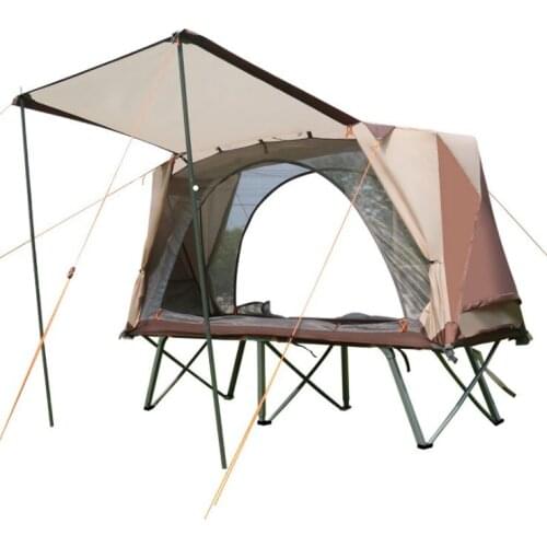 Off Ground Outdoor Tent Camping Tent Folding Bed Tent Single Moisture Proof Rainproof Fishing Tent Camp Bed Double Layer