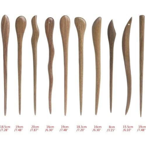 Vintage Hair Stick Pick Natural Wooden Sandalwood Chinese Style Chopsticks Ethnic Hair pin Women Hairpins Jewelry Accessories