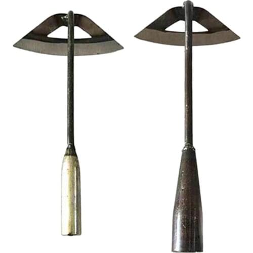 All-Steel Hollow Hoe Hand-held Weeding Rake Farming Shovel Tool Light Household Weeding Tool Hollow Steel Hoe Grass Trimmer Head