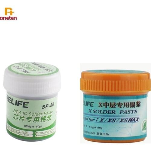 Relife SP-X SP-50 Middle Layer Solder Paste Low Temperature For iPhone 11promax 11pro Xsmax XS X Motherboard CPU Repair